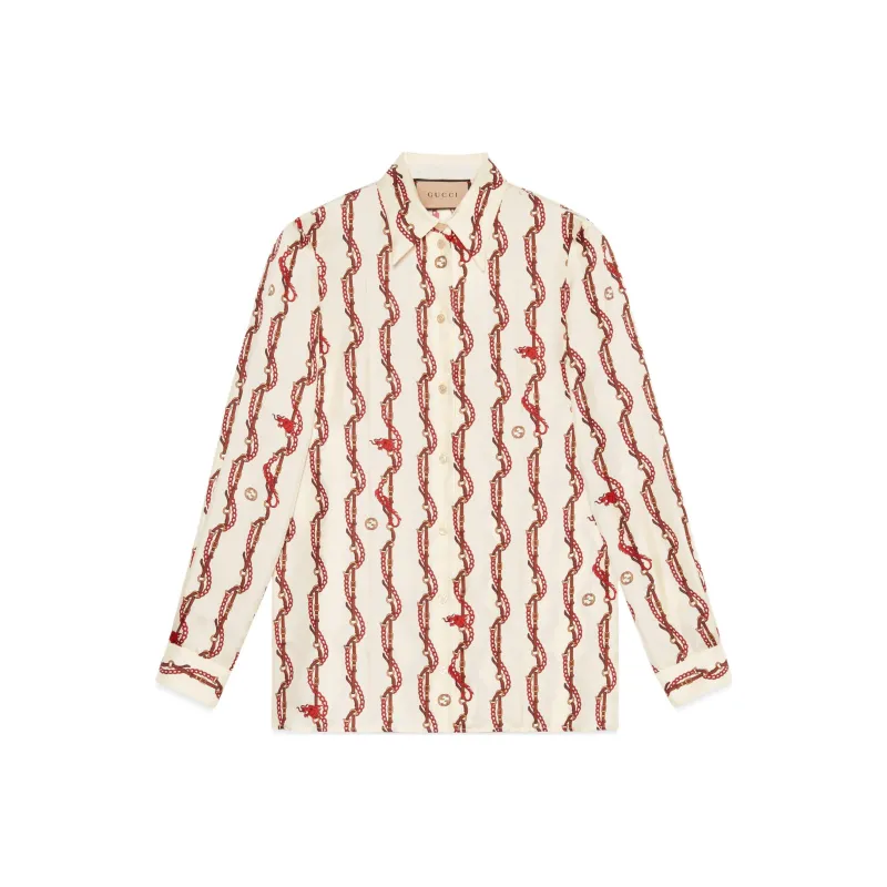 GUCCI Chinese New Year SS24 Shirt Women's Ivory White-0