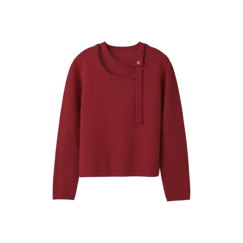Fstudio Korean Style 100% Wool Zodiac Year Sweater Knitwear Women's-3