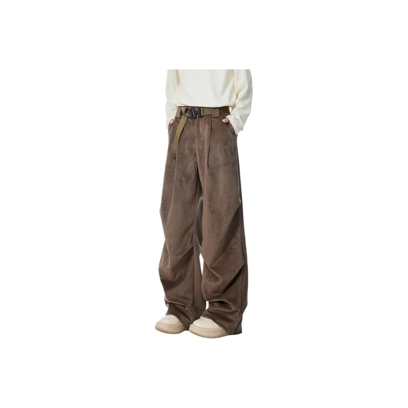 V37 Cleanfit Pleated Design Corduroy Parachute Casual Pants Unisex-2