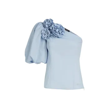 KARL LAGERFELD / Karl Lagerfeld Jeans Floral appliqué One shoulder Blouse