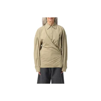Lemaire Straight Collar Twisted Shirt 'Dusty Khaki'