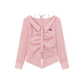 CHUU Shirts Women's Pink Stripes