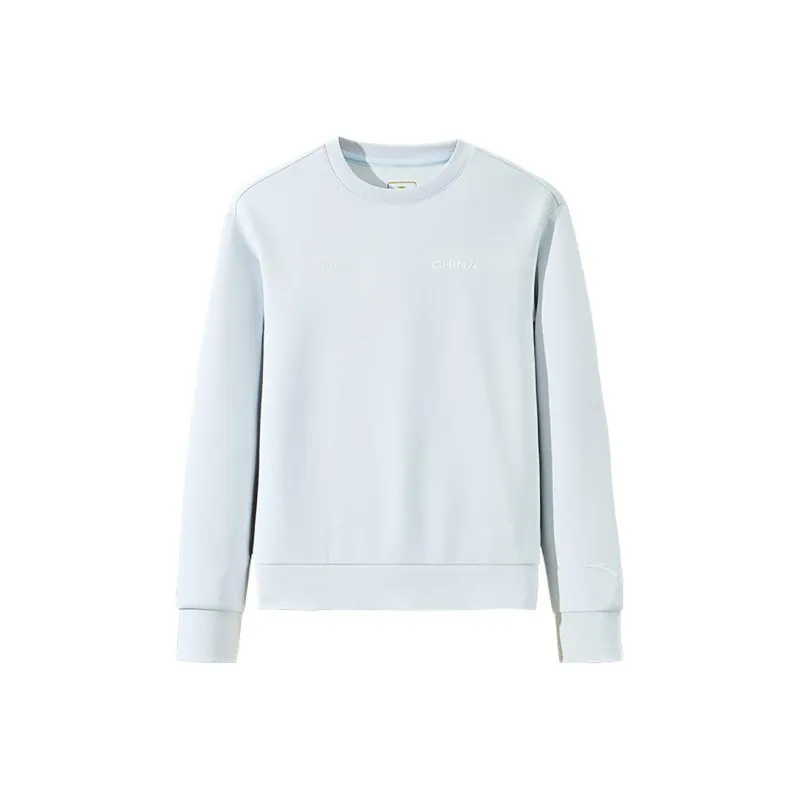 Anta Variety Training Collection Sweatshirt Women's Milk Gray Blue-0