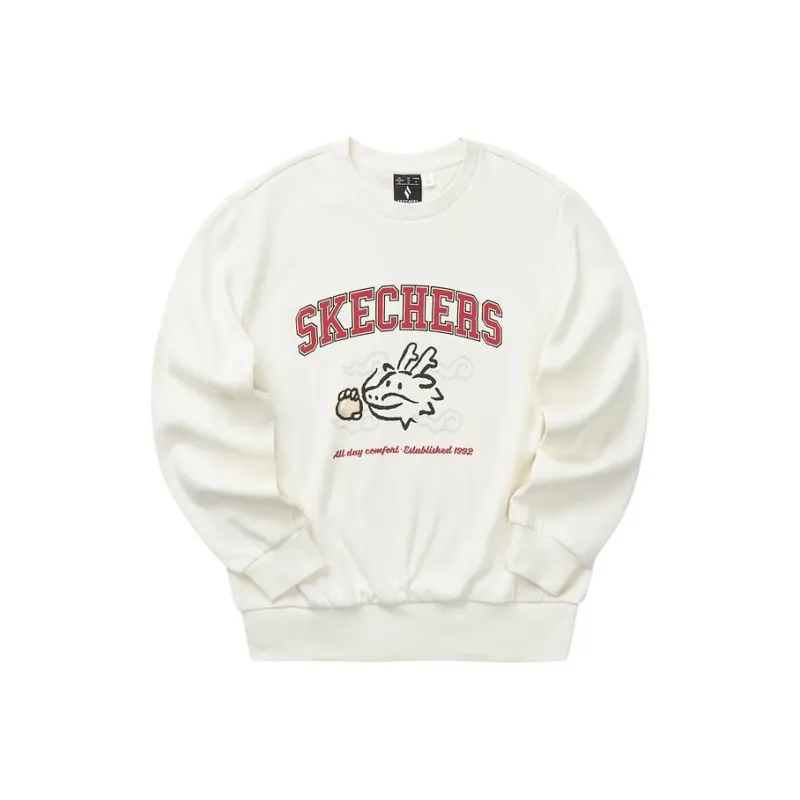 Skechers Sweatshirt Women's Cream Beige White-0