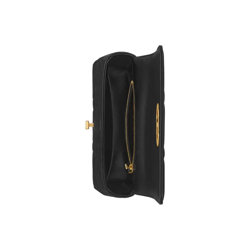DIOR Caro Sheepskin Shoulder Bag Small Size Women's Black-4