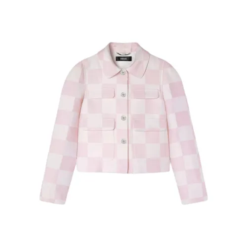 VERSACE SS24 Jackets Coats Women's Light Pink Red