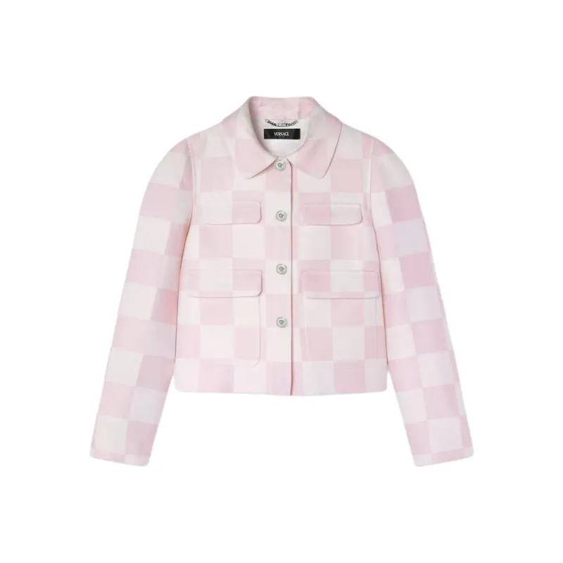 VERSACE SS24 Jackets Coats Women's Light Pink Red-0