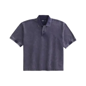 Hollister Polo Shirt Women's Marine Blue