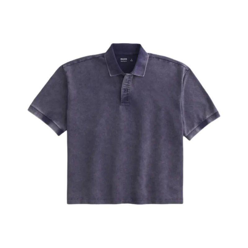 Hollister Polo Shirt Women's Marine Blue-0