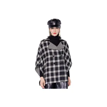 BBLLUUEE Jackets & Coats Women's Black White Plaid