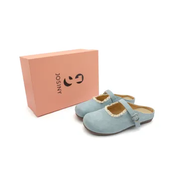 JOSINY Abrasion Resistant Slip Resistant Closed Toe Slippers Women's Blue