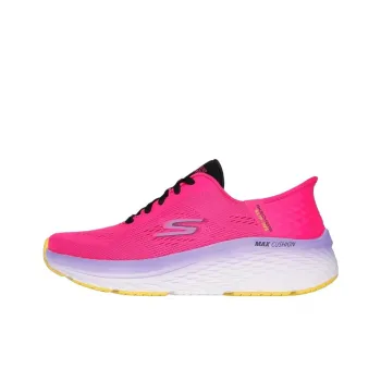 Skechers Max Cushioning Elite 2.0 Anti Slip Wear Resistant Low Top Running Shoes Women's Pink Black Purple