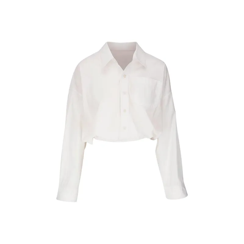 R13 Cropped Cotton Shirt-0
