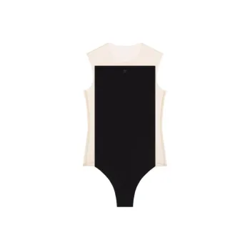 COURREGES Illusion Semi Sheer Bodysuit