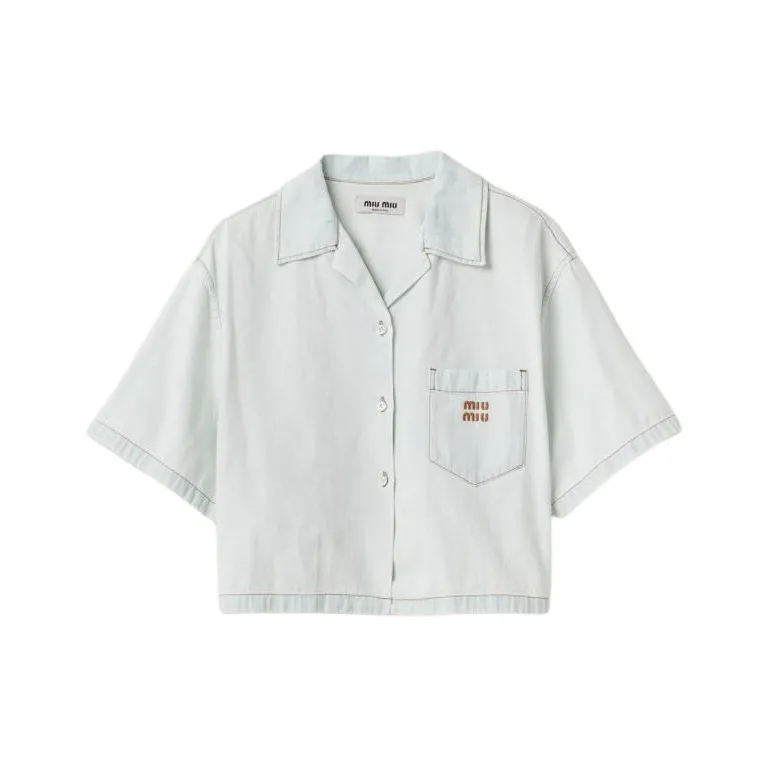 MIU MIU Chambray Denim Shirt-0