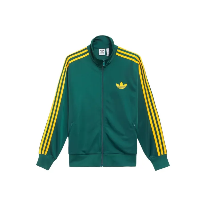 Adidas Women's Adicolor Classic Firebird Loose Track Top Collegiate Green/Crew Yellow-0