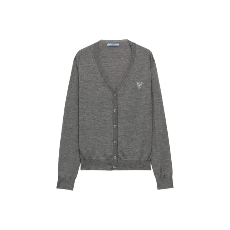 PRADA SS25 Cashmere Sweater Women's Gray-0