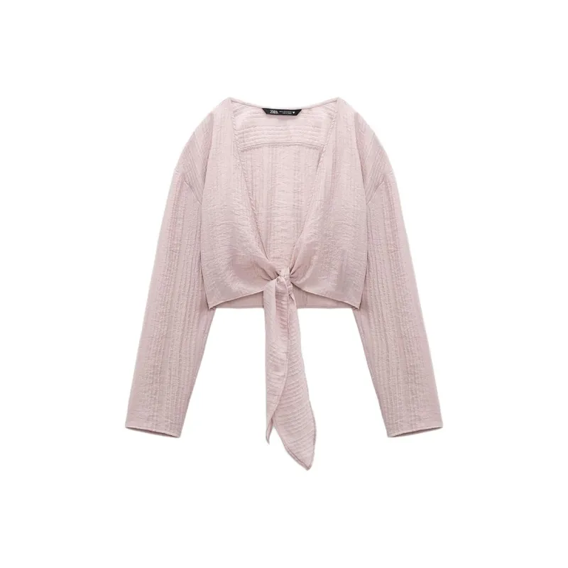 ZARA Shirt Women's Maroon Fuchsia-0
