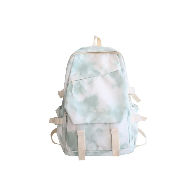 Yalu Nylon Backpack Regular Unisex Light Blue/Light Green-7