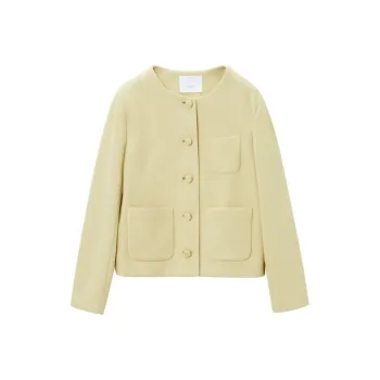 OVV Jackets Women's Medium Yellow Solid Color A1