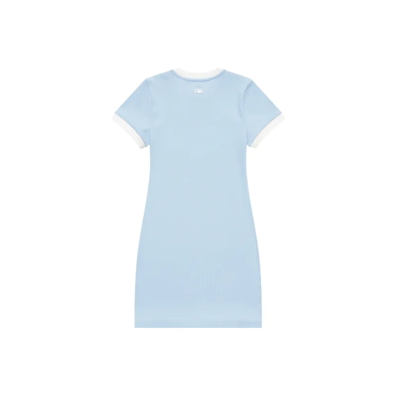 MLB Los Angeles Dodgers Basic Collection SS25 Short Sleeved Dress Women's Light Sky Blue-1