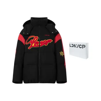 CHENPENG LDN Letter Hooded Down Jacket Women's