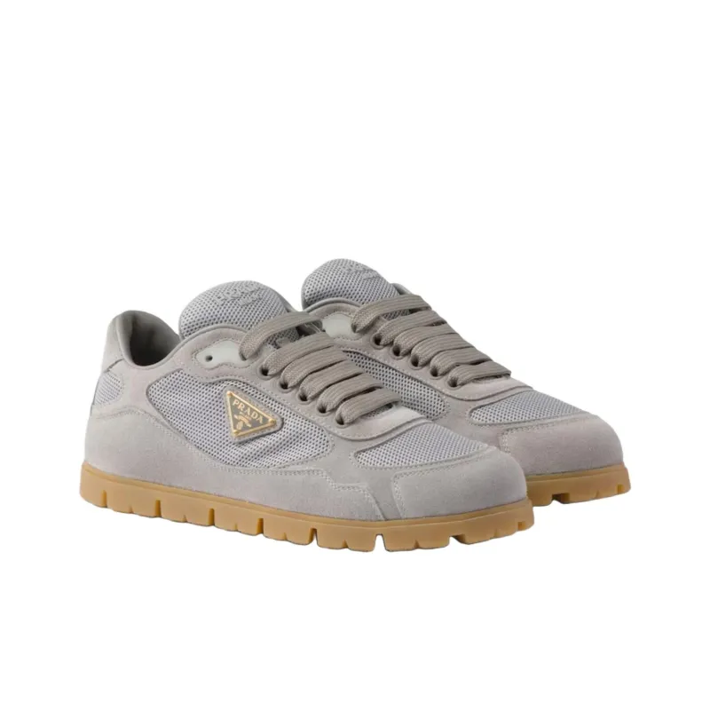 PRADA Trail Low Top Skateboard Shoes Women's Gray-1