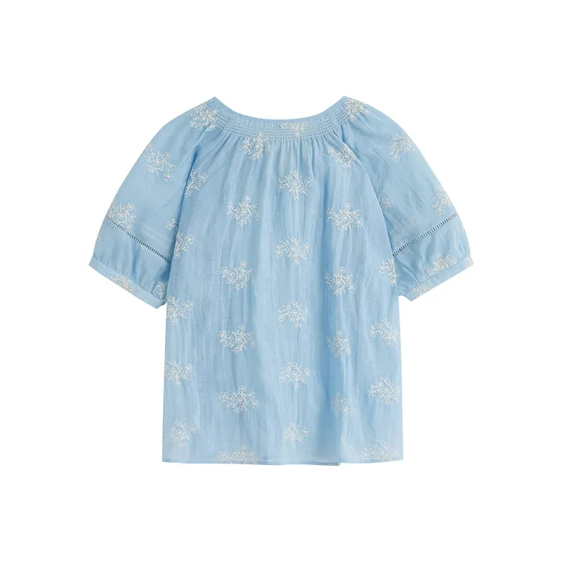 Inman T Shirt Women's Light Prussian Blue-1