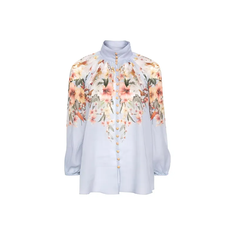 Zimmermann Lexi Billow Floral-print Blouse-0