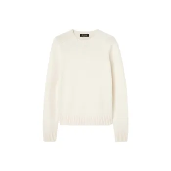 Loro Piana FW24 Cashmere Sweater Women's White Titanium