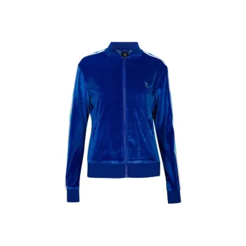 Converse Miley Cyrus Velvet Track Jacket Jackets Coats Women's Blue