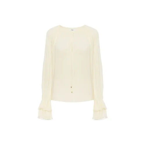 Chloé Gathered Silk Blouse