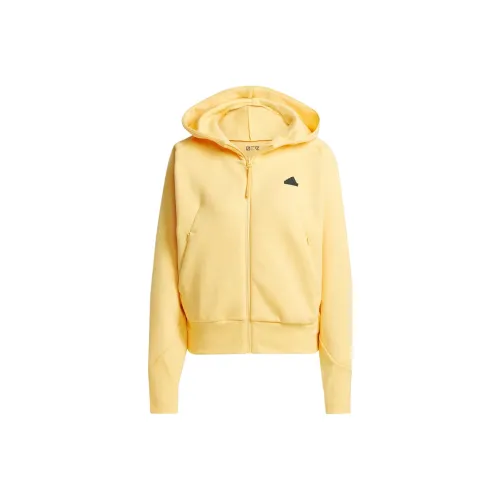 Adidas Z.N.E. Full Zip Hoodie Sweatshirt Women's Yellow