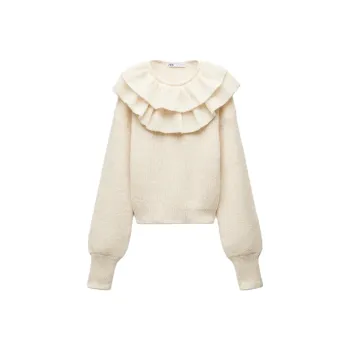 ZARA Knitwear Women's Raw White