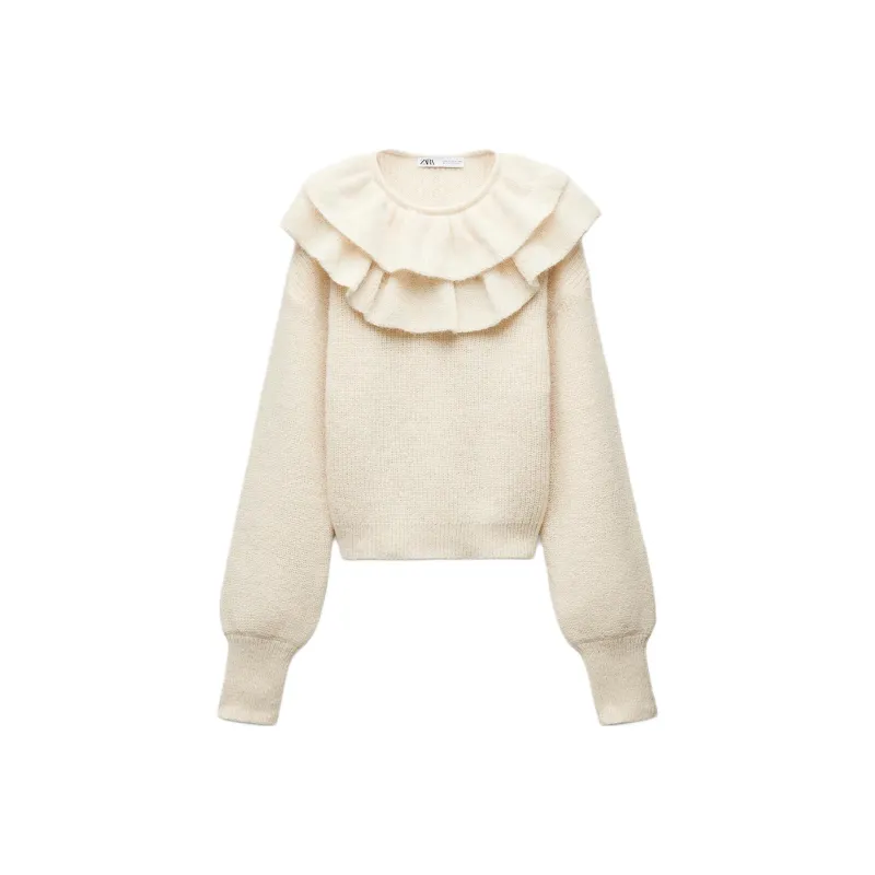 ZARA Knitwear Women's Raw White-0