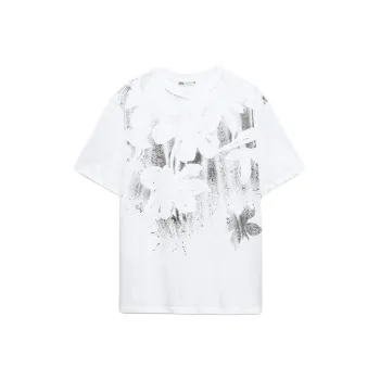 ZARA T-Shirts Women's Silver