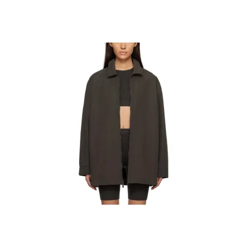 Fear Of God Essentials Military Nylon Hooded Jacket Jackets Women's Light Black
