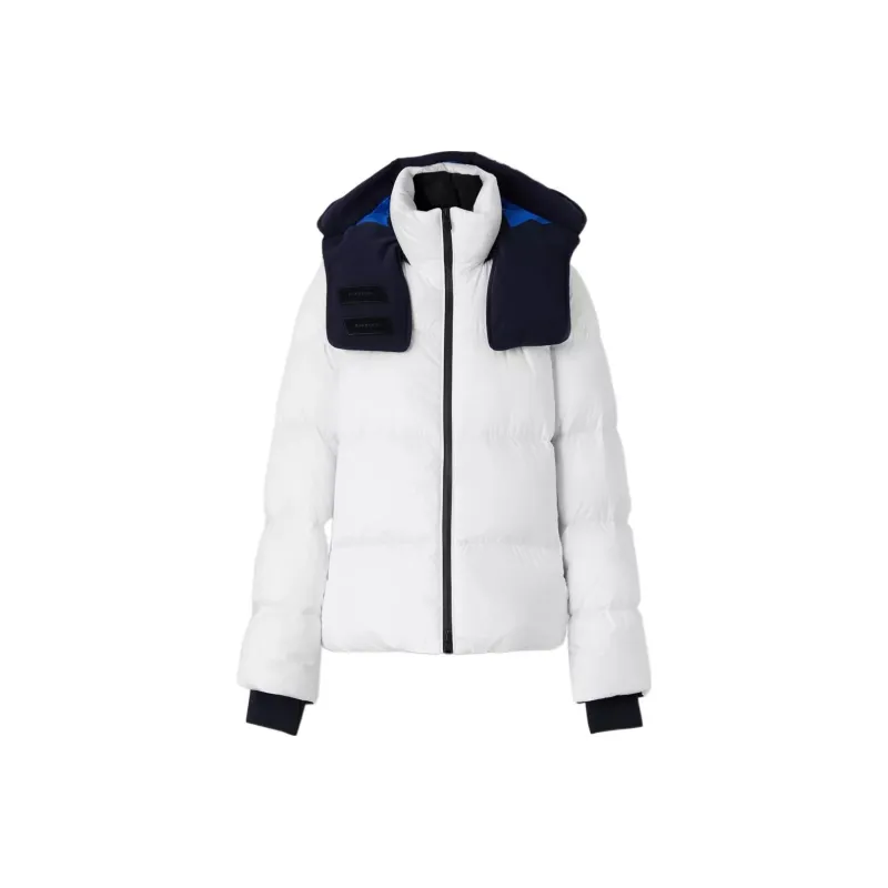 Burberry Detachable Hood Puffer Jacket 'Optic White'-0