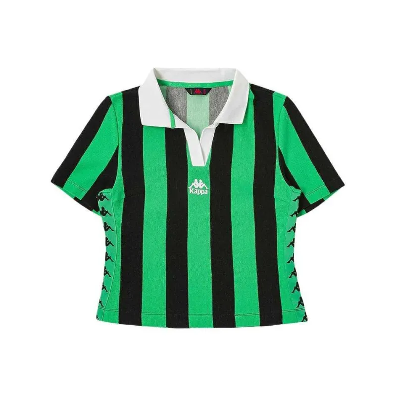 Kappa FW/AW24 Polo Shirt Women's Irish Green Stripes-0