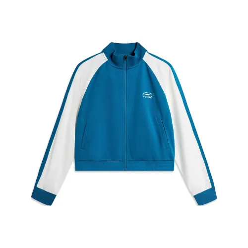 LiNing Sports Life Collection Sweatshirt Women's Cosmic Blue Ivory