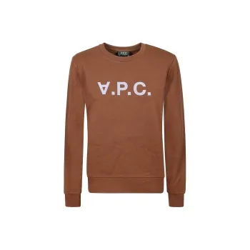 A.P.C Flocked Logo Crewneck Sweatshirt