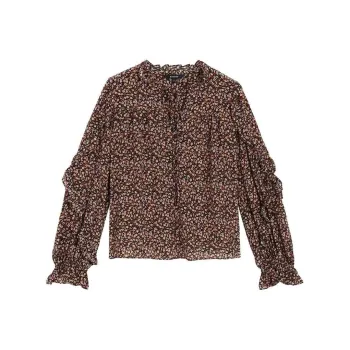 Bebe Shirt Women's Black Multicolor