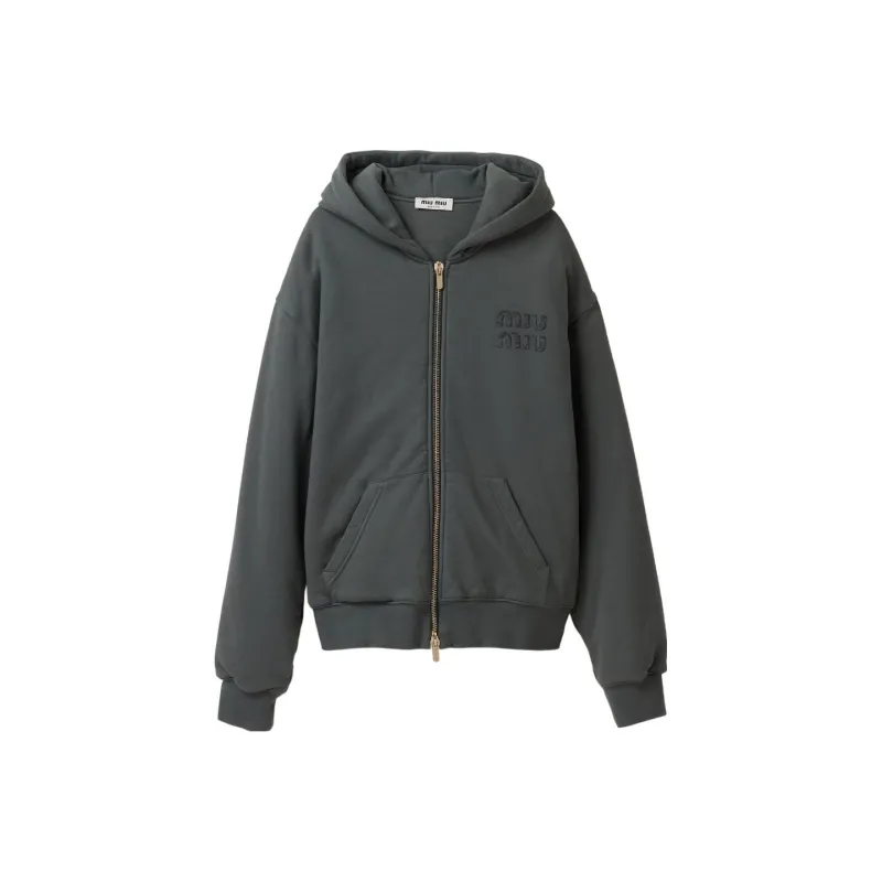 MIU MIU FW23 Sweatshirt Women's Gray-0