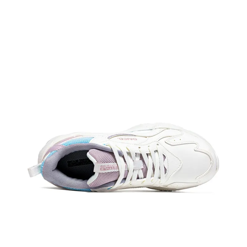 361° Cushioning Waterproof Support Low Top Casual Shoes Women's Feather White Glacier Blue-3