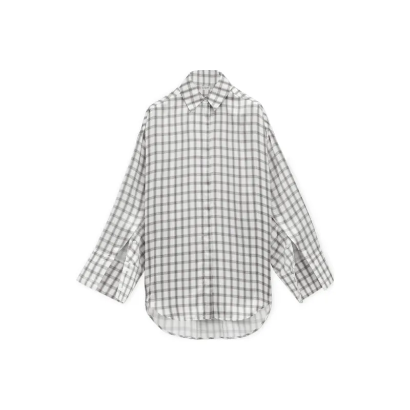 LOEWE Checked Satin Shirt-0