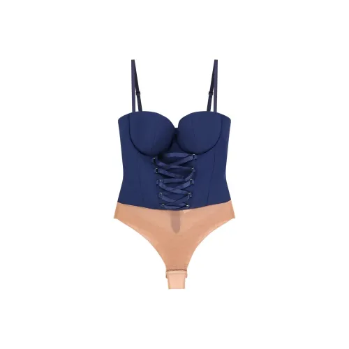 Elisabetta Franchi Criss Cross Crepe Bodysuit
