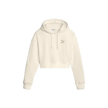PUMA CLASSICS Cropped Hoodie TR Sweatshirt Women's White