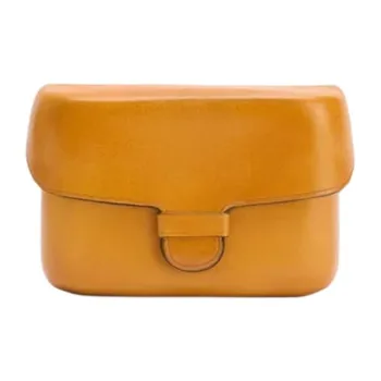 Lemaire Cow Leather Card Holder Unisex Orange Yellow