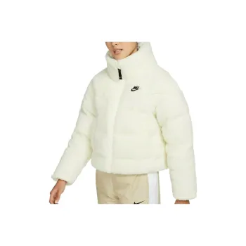 Nike Sportswear Women's Therma Fit City Series Down Fill Puffer Sherpa Jacket Fossil/Black