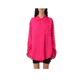 Balenciaga Jacquard logo Satin Shirt